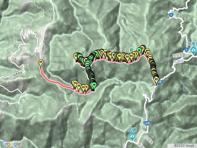 合歡北西峰下華崗