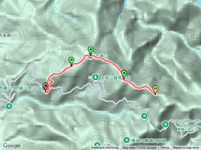 長壽山經醜崠山（上鳶嘴山未竟）預覽圖