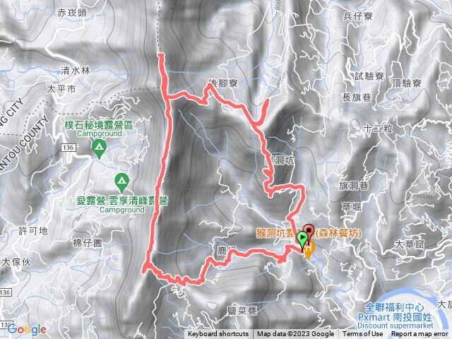 大橫屏山 大橫屏山南峰 大橫屏山南南峰 O型環繞