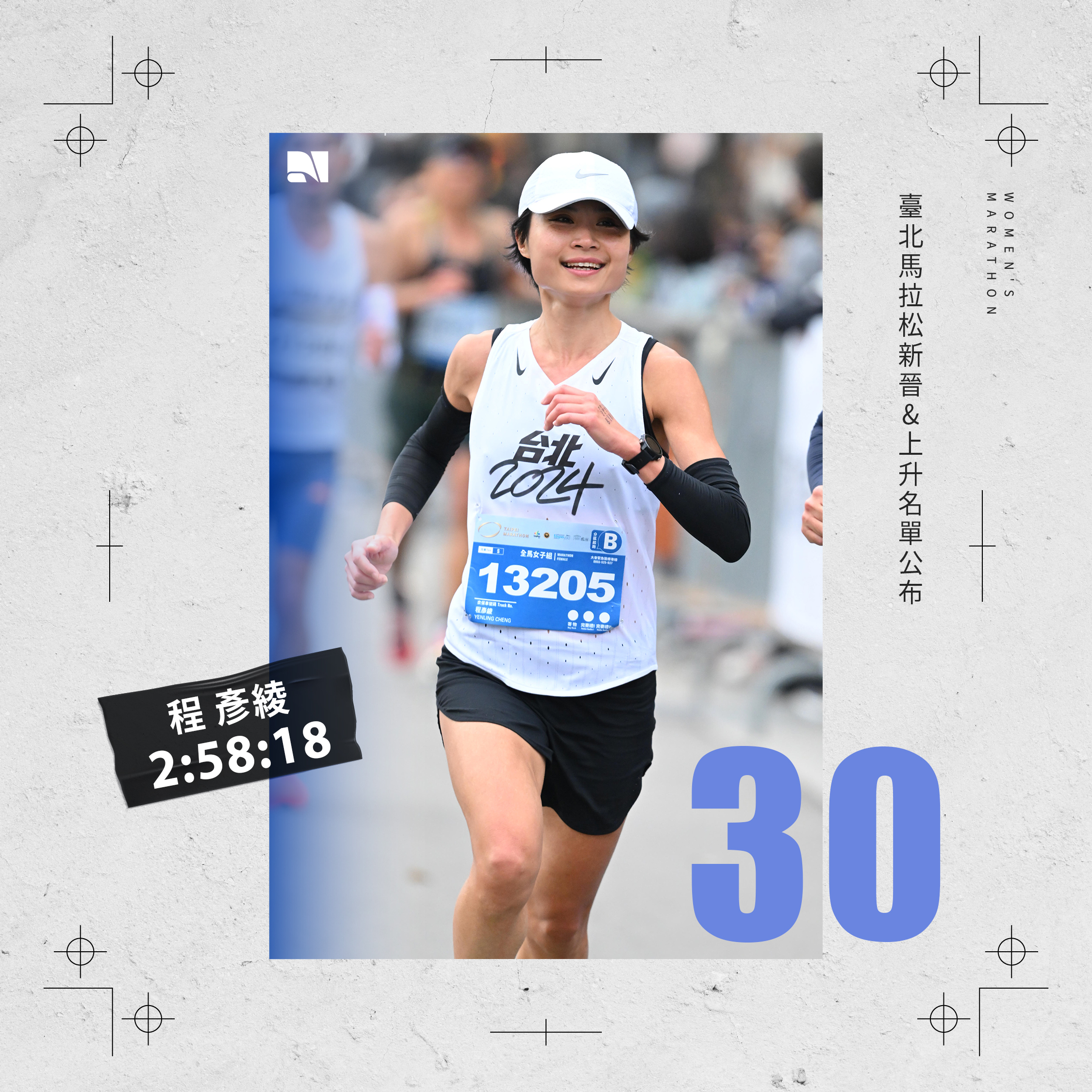 【話題】全國女子百傑榜更新：臺北馬女力爆發