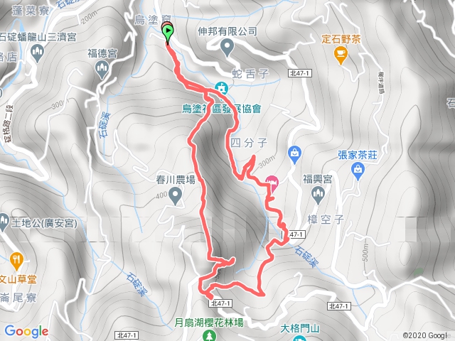 四分子古道、月扇湖山大岩壁