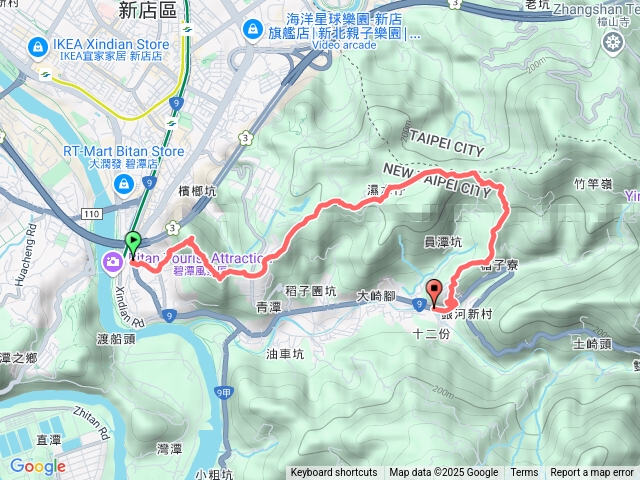 新店捷運站～小獅山～大香山～中生橋頭預覽圖