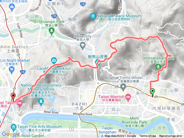 剪刀石山、劍潭步道