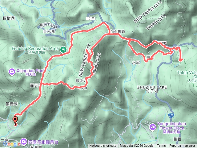 台北大縱走第二段 (清天宮 - 大屯連峰 - 竹子湖 - 小油坑 - 二子坪 - 清天宮)預覽圖