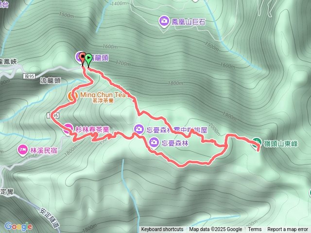 嶺頭山&嶺頭山東峰走忘憂森林公路出預覽圖