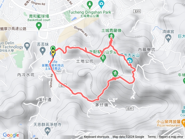 內冷水坑山→青龍嶺→大尖山→二尖山