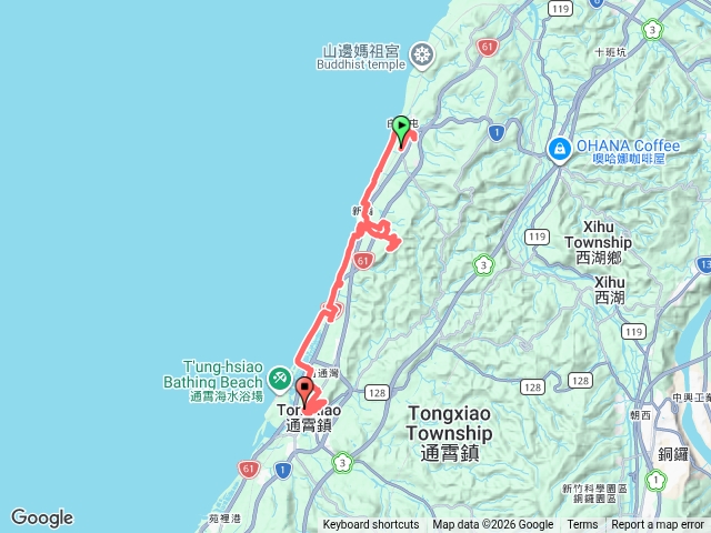 白虎縱走，白沙屯走海堤到通霄，夏日不宜預覽圖