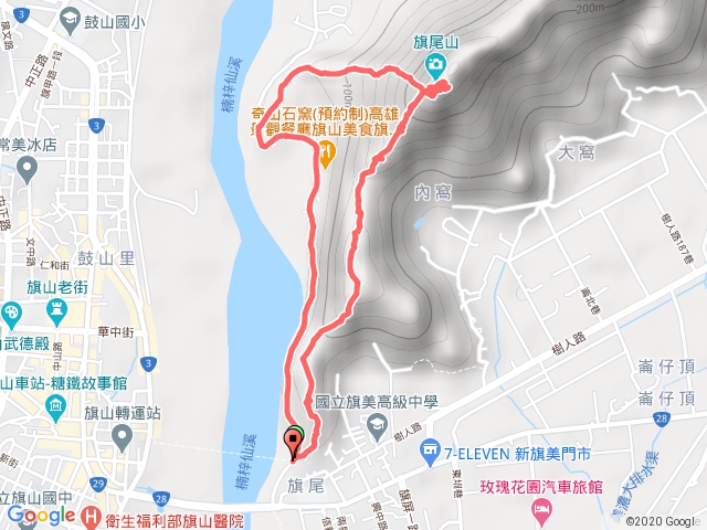 旗尾山ㄧ上三下