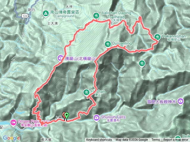 虎加哈龍O型縱走