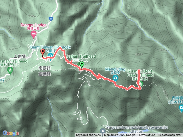 玉山登山口-玉山前峰來回