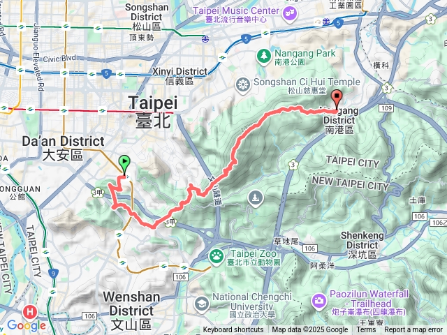 台北大縱走第六段-麟光捷運站-中華科技大學