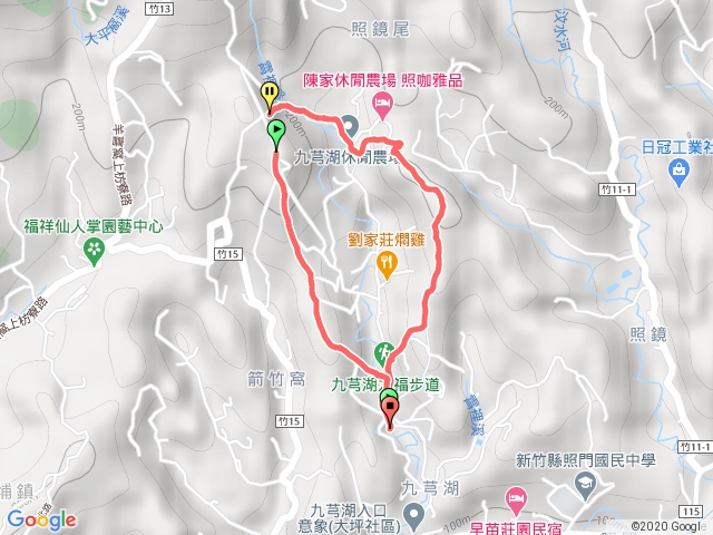 九芎湖霽月觀南九福步道