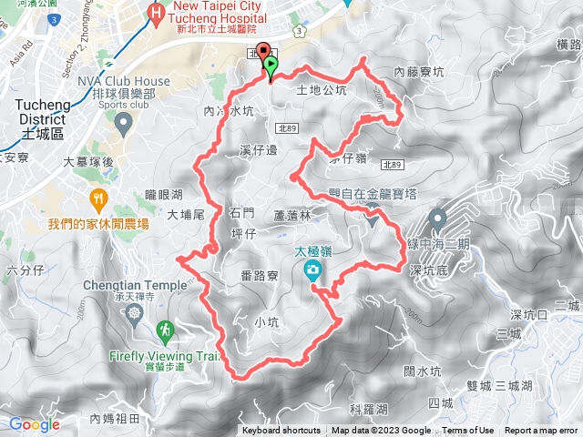 土城十三連峰(青龍嶺+大尖山+二尖山+茅仔嶺+十八分山+文筆山+太極嶺+五城山+天上山+南天母山+清水石門山+崙仔山)