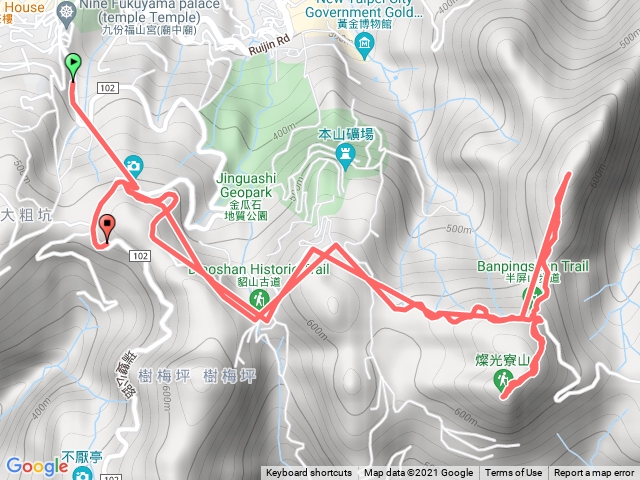 燦光古道、半屏山