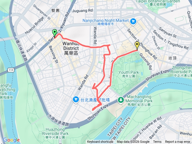 115/5/8-土地銀行萬華分行-果菜市場-青年公園