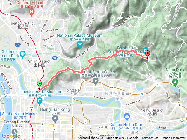 臺北大縱走第五段：劍潭支線