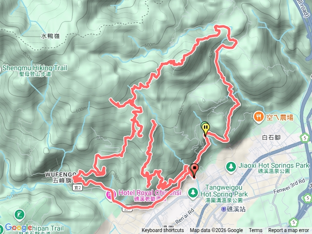 20260420 礁溪山原路來回+跑馬古道上鵲子山、五峰旗山O行預覽圖