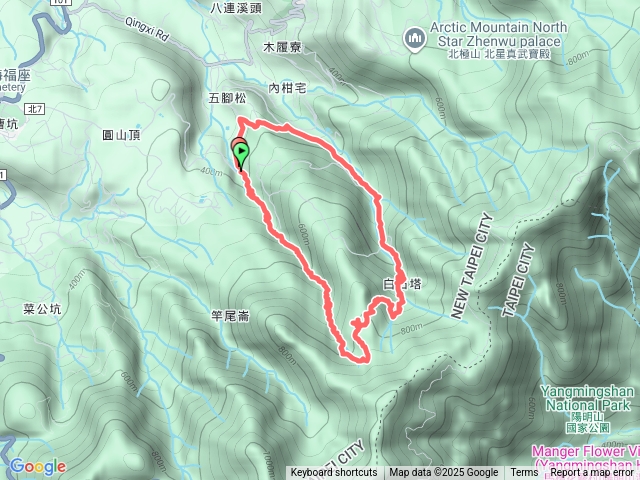 茄苳坑（採金）古道、金孔坪、連走內柑宅古道、順遊紅葉谷瀑布O型預覽圖