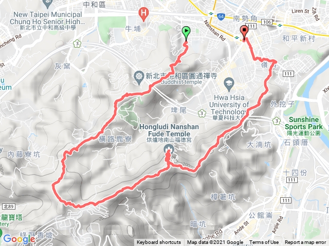 圓通寺烘爐地登山步道縱走O遶