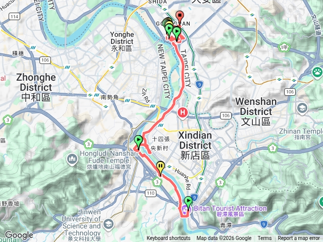 20260524  新店吊橋 新店溪左岸自行車道 溪州部落 陽光橋  右岸  寶藏巖  自來水源區  公館