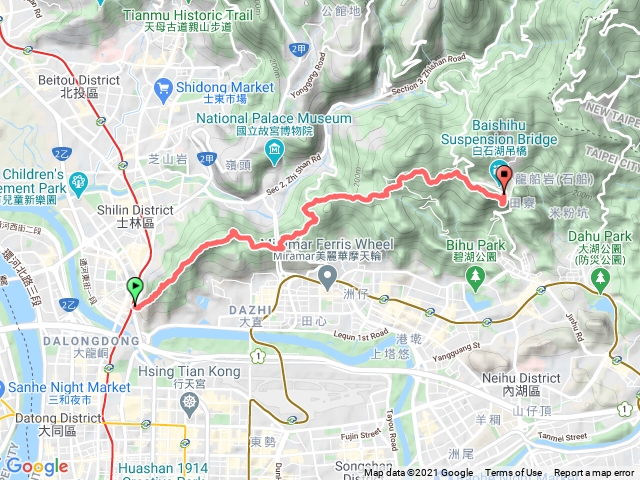 臺北大縱走 第五段 劍潭至文間山、碧山巖