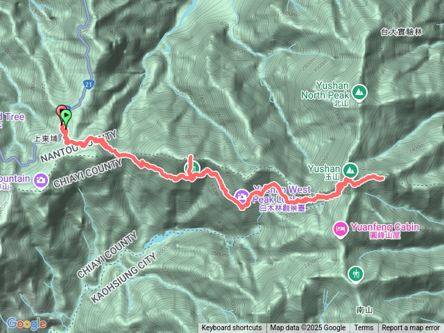 玉山前峰主峰東峰排雲山莊