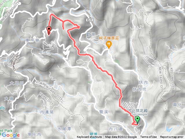 拱北殿-三秀山-叭連港大尖-金明山-如意湖-柯子林山-火燒坪山