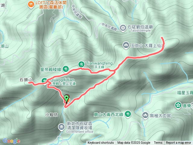 小粗坑登山口-皇帝殿西峰-天王峰-東峰-小霸尖-登山口預覽圖