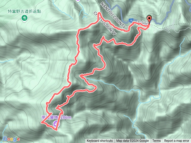 北霞山至南垵營地預覽圖