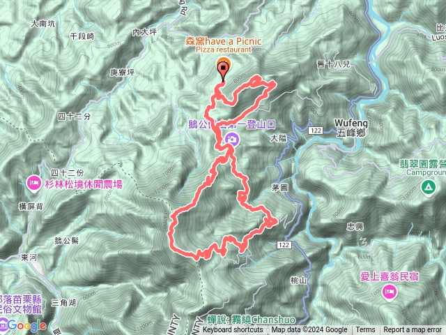 五指山-鵝公髻山-大隘山O繞預覽圖