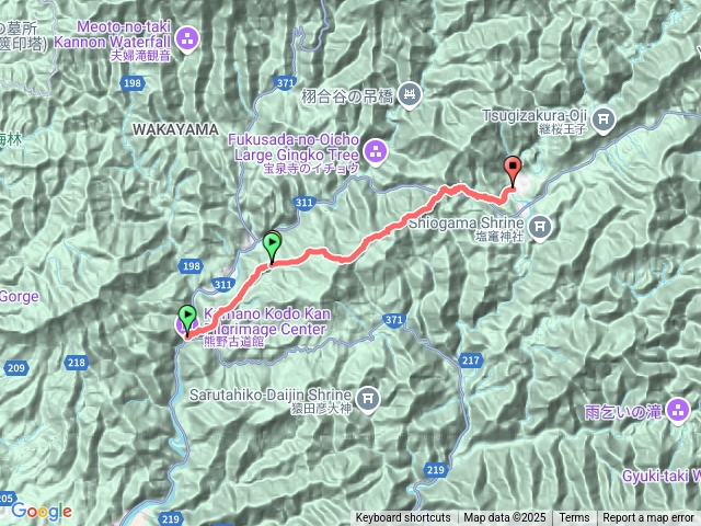 熊野古道中邊路：滝尻-近露
