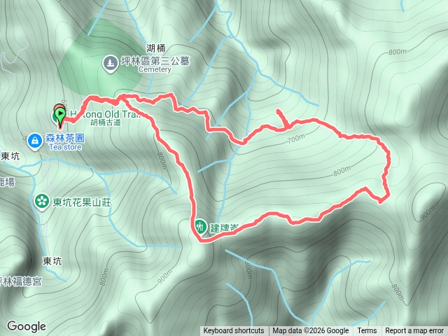 乾元宮～胡桶古道～東坑山～建牌崙～尖山湖越嶺鞍部～北宜古道溪畔線～胡桶遺址～胡桶古道除草修徑之旅！