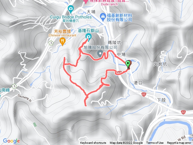 七堵中埔山石象石獅山O型