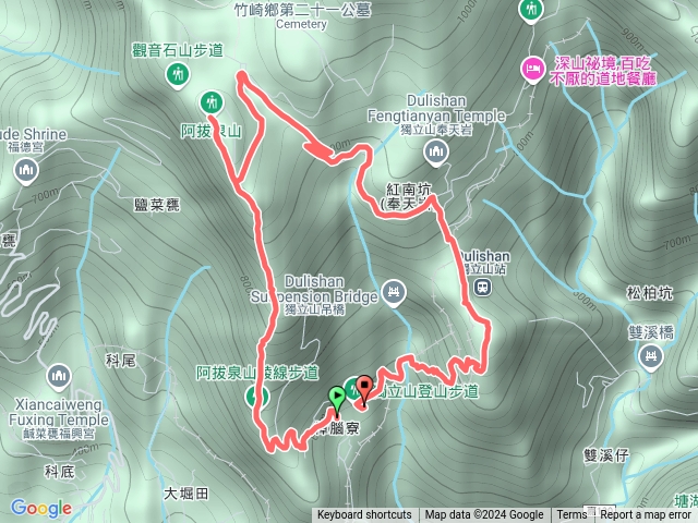 阿拔泉稜線步道、獨立山步道O繞預覽圖