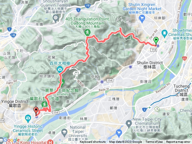 樹林車站-大棟山-百年大榕樹-鶯歌石-鶯歌車站