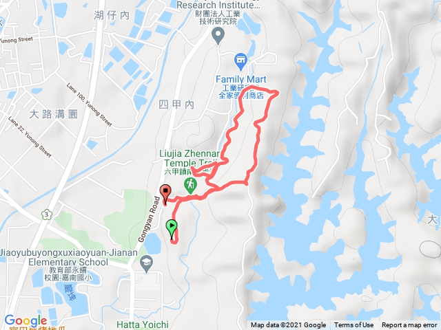 烏山頭鎮南宮工研院O型登山步道