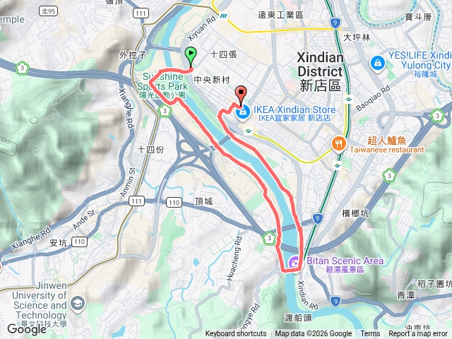 台北新店溪左右岸健行