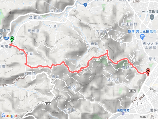 龜山 囍家社區經大棟山越嶺下樹林