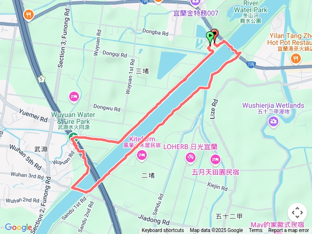 冬山河河畔腳踏車道（利澤簡橋到茄苳橋）