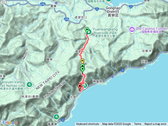 草嶺古道：福隆大里；桃源谷(草嶺線)：埡口灣坑頭山預覽圖