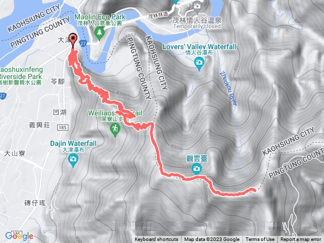 尾寮山、尾寮山西峰、大津山