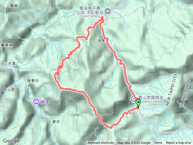 2026.06.14雙溪泰平烏山古道西段～網形十字鞍部～豎旗山南峰～豎旗山～西北稜～江家古厝～鯊魚岩洞～溪尾寮古道0行