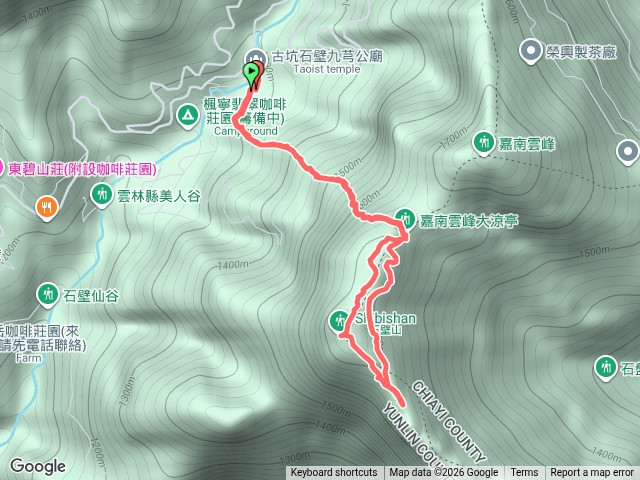 雲林古坑、嘉義阿里山小百岳行程：石壁山。(九芎神木登山口)預覽圖