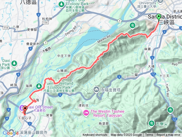 三峽鳶尾山-鳶山東峰-鳶山-五十分山-烏塗窟山-娘子坑山-李騰芳古宅-月眉古道-大溪老街預覽圖