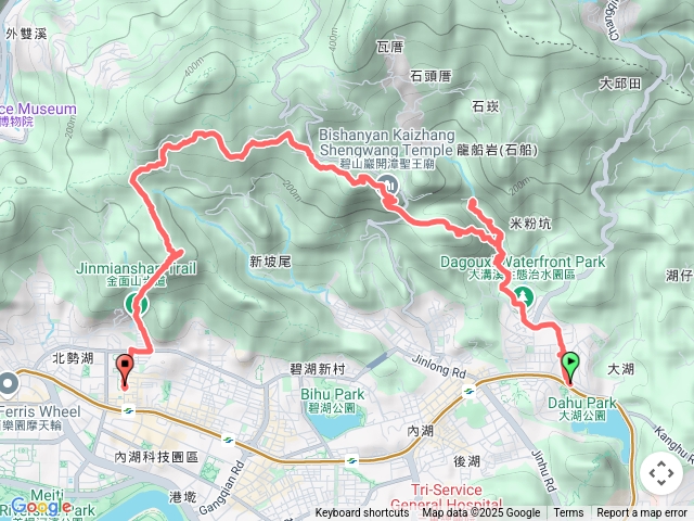 圓覺瀑布-鯉魚山-碧山巖-忠勇山-金面山