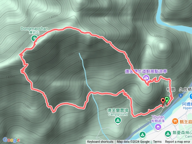 台中-谷關_德芙蘭_東卯山_O型縱走（有航點說明）預覽圖