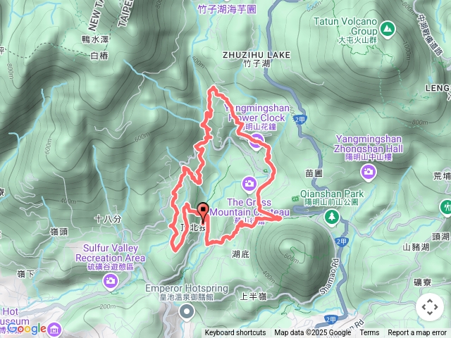 2022-02-13  陽明山湖山國小～陽明公園～猴崁圳步道～十八挖圳～拐圳步道～風尾步道～頂圳步道～鼎筆橋步道O繞預覽圖