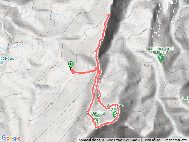 加里山-杜鵑嶺P型 (大坪登山口)