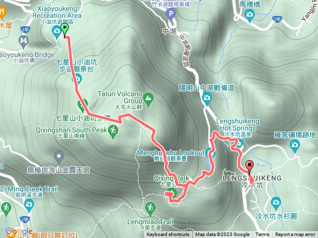 陽明山七星山路線