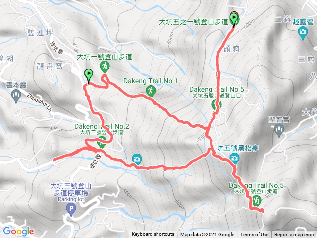 大坑5上2、1回頭嵙山